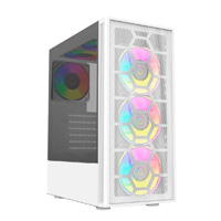 GABINETE GAMER BALAM RUSH DRAGONFLY PERFORM AIRCOOL GM590AW / MEDIA TORRE / MINI ITX, MICRO ATX, ATX / INCLUYE VENTILADOR ARGB / PANEL DE CRISTAL TEMPLADO MALLA / BLANCO / BR-935999