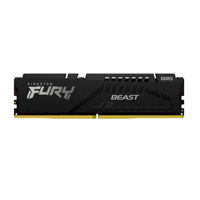 MEMORIA RAM KINGSTON DIMM DDR5 32GB 5200MT/S FURY BEAST BLACK XMP CL40 288PIN 1.25V C/DISIPADOR DE CALOR P/PC/GAMER/ALTO RENDIMIENTO KF552C40BB-32