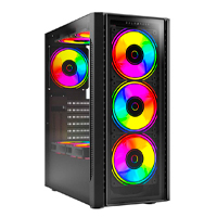 GABINETE GAMER BALAM RUSH DRAGONFLY CRYSTALGM745 / MEDIA TORRE / ATX, MICRO ATX, MINI ITX / VENTILADOR RGB / PANEL CRISTAL TEMPLADO, METAL / NEGRO / BR-935968