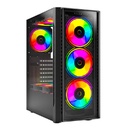 GABINETE GAMER BALAM RUSH DRAGONFLY CRYSTALGM745 / MEDIA TORRE / ATX, MICRO ATX, MINI ITX / VENTILADOR RGB / PANEL CRISTAL TEMPLADO, METAL / NEGRO / BR-935968