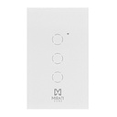 Apagador Inteligente de Pared Mirati de 3 Apagadores Touch Wi-Fi