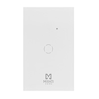 Apagador Inteligente de Pared Mirati de 1 Apagador Touch Wi-Fi 2.4HZ