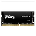 MEMORIA RAM KINGSTON SODIMM DDR4 32GB 3200MT/S FURY IMPACT BLACK CL20 260PIN 1.2V C/DIFUSOR DE CALOR P/LAPTOP KF432S20IB/32