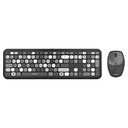 KIT ACTECK  TECLADO Y MOUSE INALAMBRICO CREATOR CHIC MK475 / 110 TECLAS / MEMBRANA / RATON OPTICO / USB 2.4 GHZ / 2 BOTONES SCROLL / NEGRO / AC-935166