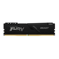 MEMORIA RAM KINGSTON DIMM DDR4 16GB 3200MT/S FURY BEAST BLACK XMP CL16 288PIN 1.35V C/DISIPADOR DE CALOR P/PC/GAMER/ALTO RENDIMIENTO KF432C16BB/16