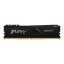 MEMORIA RAM KINGSTON DIMM DDR4 32GB 3200MT/S FURY BEAST BLACK XMP CL16 288PIN 1.35V C/DISIPADOR DE CALOR P/PC/GAMER/ALTO RENDIMIENTO KF432C16BB/32