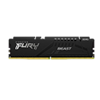 MEMORIA RAM KINGSTON DIMM DDR5 32GB 5600MT/S FURY BEAST BLACK XMP CL40 288PIN 1.25V C/DISIPADOR DE CALOR P/PC/GAMER/ALTO RENDIMIENTO KF556C40BB-32