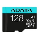 MEMORIA ADATA MICRO SDXC/SDHC 128GB UHS-I 100MB/85MB CLASE 10 V30 A2 C/ADAPTADOR AUSDX128GUI3V30SA2-RA1