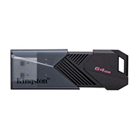 MEMORIA FLASH USB KINGSTON DATA TRAVELER EXODIA ONYX 64GB GEN 1 3.2 TIPO A C/TAPA MVIL NEGRO DTXON/64GB