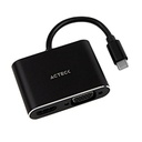 ADAPTADOR ACTECK SHIFT PLUS AV420 / USB C - HDMI VGA / 4K / 10 CM / NEGRO / AC-934657