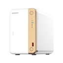 NAS QNAP TS-262-4G /2 BAHIAS NUCLEO DOBLE HASTA 2.9 GHZ, 4 GB EN RAM, /1 LAN 2,5 GBE/USB 3.2 X2/SATA/HOT-SWAP/ SIN DISCOS/HASTA 40 TB/ INTEL CELERON N4505