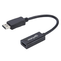 ADAPTADOR,MANHATTAN,153713, DISPLAYPORT M A HDMI H 4K@60HZ