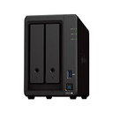 NAS SYNOLOGY DS723+ /2 BAHIAS NUCLEO DOBLE HASTA 3.1 GHZ, 2 PTO LAN GIGA, USB 3.2 X2/ 2 GB DDR4/ HOT-SWAP/SOPORTA 36 TB HASTA 126TB/ SOPORTA M.2 2280/ NO INCLUYE DISCOS/ AMD RYZEN R1600