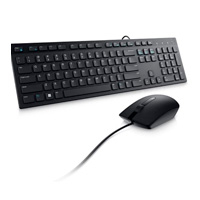 KIT TECLADO Y MOUSE DELL KM300C ALAMBRICO DE 105 TECLAS EN ESPAÑOL COLOR NEGRO | 580-AKKW