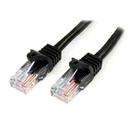 CABLE DE 3M NEGRO DE RED FAST ETHERNET CAT5E RJ45 SIN ENGANCHE - CABLE PATCH SNAGLESS - STARTECH.COM MOD. 45PAT3MBK