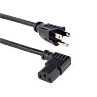 CABLE DE CORRIENTE DE 1M ESTANDAR DE ALIMENTACION DE COMPUTADORA, ACODADO EN ANGULO RECTO - 18AWG - NEMA 5-15P A C13 - 10A 125V - STARTECH.COM MOD. PXT101L3