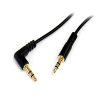 CABLE DE AUDIO DE 91CM DELGADO - AUDIO ESTEREO MINI JACK DE 3.5MM EN ANGULO DERECHO MACHO A MACHO - STARTECH.COM MOD. MU3MMSRA