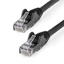 CABLE ETHERNET CAT 6 DE 50 CM - LSZH - CABLE DE RED PATCH CAT6 UTP RJ45 POE DE 100W 10 GBE SIN ENGANCHES NEGRO, ETL - STARTECH.COM MOD. N6LPATCH50CMBK