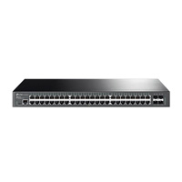 SWITCH TP-LINK TL-SG3452X ADMINISTRABLE 48 PUERTOS GIGABIT L2 CON 4 RANURAS 10GE SFP, 1 PUERTO RJ45,1 PUERTO DE CONSOLA MICRO-USB, OMADA SDN, L2/L3/L4 QOS,