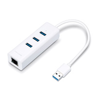 ADAPTADOR USB | TP-LINK | UE330 | 2 EN 1 CON HUB DE 3 PUERTOS USB 3.0 Y ADAPTADOR ETHERNET GIGABIT