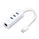 ADAPTADOR USB | TP-LINK | UE330 | 2 EN 1 CON HUB DE 3 PUERTOS USB 3.0 Y ADAPTADOR ETHERNET GIGABIT