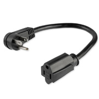 CABLE DE ALIMENTACIN DE 0.3M - EXTENSION DE ALIMENTACION, ACODADO EN ANGULO RECTO NEMA 5-15P A NEMA 5-15R, 13A 125V, 16AWG, UL - STARTECH.COM MOD. PAC101R1