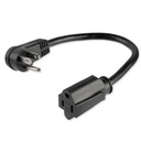 CABLE DE ALIMENTACIN DE 0.3M - EXTENSION DE ALIMENTACION, ACODADO EN ANGULO RECTO NEMA 5-15P A NEMA 5-15R, 13A 125V, 16AWG, UL - STARTECH.COM MOD. PAC101R1