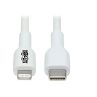 CABLE USB TRIPP-LITE M102-01M-WH CABLE DE SINCRONIZACIóN Y CARGA USB C A LIGHTNING (M/M), CERTIFICADO MFI, BLANCO, 1 M [3.3 PIES]