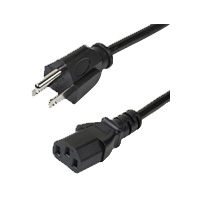 Paquete de 10 Cables de Corriente de 3M Estandar de Alimentación