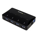 CONCENTRADOR USB 3.0 DE 4 PUERTOS - HUB CON PUERTOS DE CARGA Y SINCRONIZACION - 1 PUERTO DE 2.4A - STARTECH.COM MOD. ST53004U1C