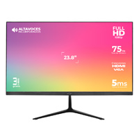 MONITOR ACTECK CAPTIVE VIVID SP240 / 23.8 PUL / PLANO / FULL HD / 75 HZ / BOCINAS INTEGRADAS / 5 MS / IPS / HDMI + VGA + DC / SOPORTE VESA 75 / 3 AÑOS DE GARANTIA / NEGRO / AC-933841