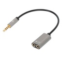 ADAPTADOR AUDIO,MANHATTAN,356107, 3.5MM TRRS 1 M A 2 H, 20CM, DIVIDE AUDIO PARA AUDIFONO Y MIC, NEGRO