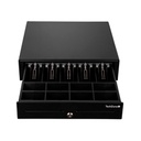 CAJON DE DINERO TECHZONE  TZBE4B8M90, COMPARTIMENTO, 4 BILLETES, 8 MONEDAS, REMOVIBLE, NEGRO