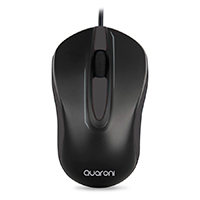 Mouse Óptico Quaroni Alambrico Color Negro 1200 DPI MAQ01N