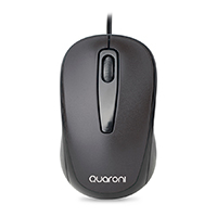 Mouse Óptico Quaroni Alambrico Color Negro 1200 DPI MAQ02N