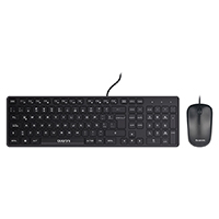 Kit Teclado y Mouse Óptico Quaroni Alambrico Color Negro