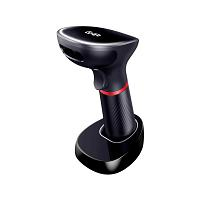 LECTOR DE CODIGOS DE BARRAS GHIA GSW2 / INALAMBRICO / 2D / LED ROJO Y BLANCO / BLUETOOTH / USB / BASE DE CARGA / QR / NEGRO