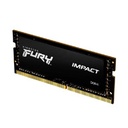 MEMORIA RAM KINGSTON SODIMM DDR4 8GB 3200MT/S FURY IMPACT BLACK CL20 260PIN 1.2V C/DIFUSOR DE CALOR P/LAPTOP KF432S20IB/8