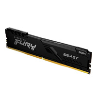 MEMORIA RAM KINGSTON DIMM DDR4 8GB 3200MT/S FURY BEAST BLACK CL16 288PIN 1.35V C/DISIPADOR DE CALOR P/PC/GAMER/ALTO RENDIMIENTO KF432C16BB/8