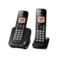 TELEFONO PANASONIC KX-TGC352MEB INALAMBRICO BASE HANDSET PANTALLA LCD COLOR AMBAR TECLADO ILUMINADO ALTAVOZ IDENTIFICADOR DE LLAMADAS 50 NUMEROS EN DIRECTORIO NEGRO