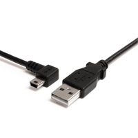 Cable de 91CM USB 2.0 Acodado a la Izquierda Mini B - Cable Adaptador