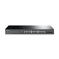 SWITCH TP-LINK SG2428P 24 PUERTOS RJ45 GIGABIT 10/100/1000 MBPS POE CON 4 RANURAS SFP GIGABIT NEGOCIACION AUTOMATICA / AUTO MDI / MDIX PARA RACK DE 19 PULGADAS