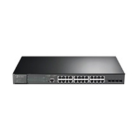 SWITCH TP-LINK TL-SG3428MP 24 PUERTOS RJ45 GIGABIT 10/100/1000 MBPS POE ADMINISTRABLE CON 4 RANURAS SFP 1 RJ45 CONSOLA Y 1 MICRO-USB CONSOLA JETSTREAM PARA RACK 19 PULGADAS