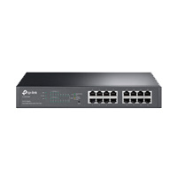 SWITCH | TP-LINK | TL-SG1016PE | 16 PUERTOS RJ45 10/100/1000 | NO ADMINISTRABLE | CON 8 PUERTOS POE+