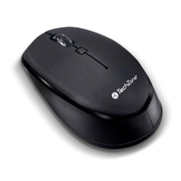 MOUSE TECHZONE TZ19MOU01-INA OPTICO INALAMBRICO 1000 DPIS ERGONOMICO NEGRO