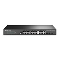 SWITCH TP-LINK TL-SG3428X 24 PUERTOS RJ45 GIGABIT 10/100/1000 ADMINISTRABLE 4 RANURAS 10G SFP 1 RJ45 CONSOLA Y 1 MICRO-USB CONSOLA L2 JETSTREAM PARA RACK 19 PULGADA