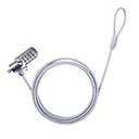 CANDADO TECHZONE DE COMBINACION DE CABLE DE ACERO INOXIDABLE 1.8 MTS