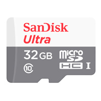 MEMORIA SANDISK MICRO SDHC 32GB ULTRA 100MB/S CLASE 10 C/ADAPTADOR SDSQUNR-032G-GN3MA