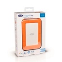 DISCO DURO EXTERNO LACIE RUGGED MINI 4TB 2.5 PORTATIL USB 3.0 NARANJA-PLATA WINDOWS MAC CONTRAGOLPES AGUA Y POLVO