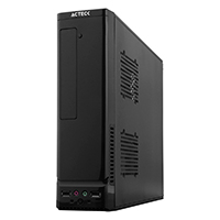 GABINETE ACTECK ATOM GS240 / MICRO TORRE SLIM / MICRO ATX, MINI ITX / FUENTE DE PODER SFX 450W / LECTOR DE TARJETAS / METAL / NEGRO / AC-929042